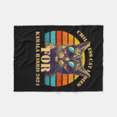 kinderloze kattendames voor Kamala Harris 202 Fleece Deken (Voorkant (Horizontaal))
