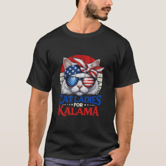  kinderloze kattendames voor Kamala Harris Vot T-shirt