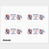 KINDERLOZE KATTENDAMES VOOR KAMALA OVALE STICKER (Vel)