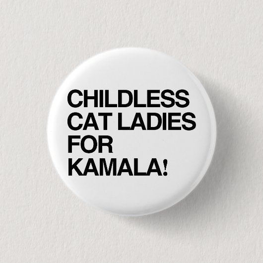 Kinderloze kattendames voor Kamala Ronde Button 3,2 Cm (Voorkant)