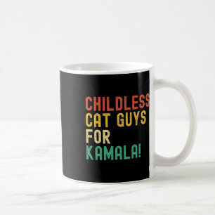 Kinderloze kattenjongens voor Kamala Harris 2024 V Koffiemok