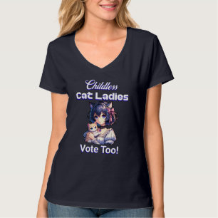 Kinderloze kattenliefhebbers stemmen ook! Harris W T-shirt