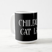 Kinderloze kattenvrouw koffiemok (Voorkant links)