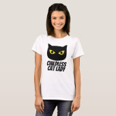 Kinderloze Kattenvrouw T-shirt (Voorkant volledig)