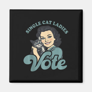 Kinderloze Kattenvrouwen Stem Kamala Harris 2024 D Magneet