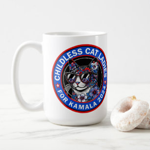 Kinderloze Kattenvrouwen Stem Kamala US 2024 Dems Koffiemok