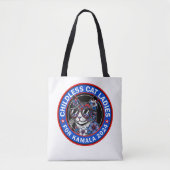 Kinderloze Kattenvrouwen Stem Kamala US 2024 Dems Tote Bag (Voorkant)