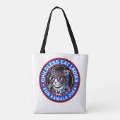 Kinderloze Kattenvrouwen Stem Kamala US 2024 Dems Tote Bag (Achterkant)