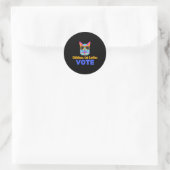 Kinderloze kattenvrouwen stemmen blauw ronde sticker (Tas)