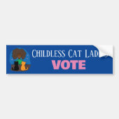 Kinderloze Kattenvrouwen Stemmen Bumpersticker (Voorkant)