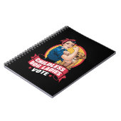 Kinderloze kattenvrouwen stemmen hond The Riveter- Notitieboek (Linkerzijde)