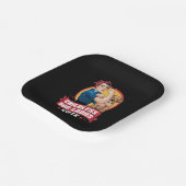 Kinderloze kattenvrouwen stemmen hond The Riveter- Papieren Bordje (Gebogen)