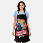 Kinderloze kattenvrouwen stemmen hond The Riveter- Schort (Gedragen)