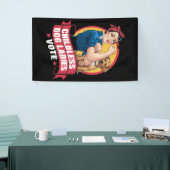 Kinderloze kattenvrouwen stemmen hond The Riveter- Spandoek (Beurs)