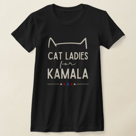 Kinderloze Kattenvrouwen Stemmen Kamala Harris 202 T-shirt (Laagn)