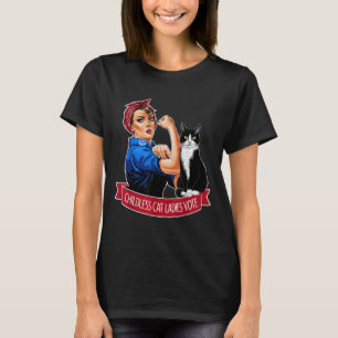Kinderloze kattenvrouwen stemmen op Rosie The Rive T-shirt