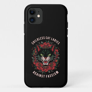Kinderloze kattenvrouwen tegen fascisme Case-Mate iPhone case
