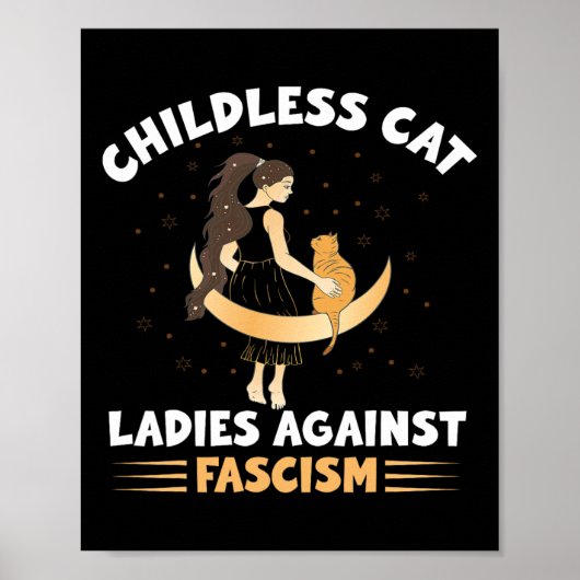 Kinderloze Kattenvrouwen Tegen Fascisme Kinderloze Poster (Voorkant)