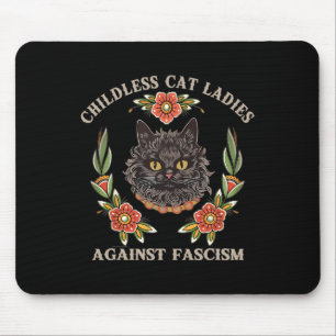Kinderloze Kattenvrouwen tegen fascisme Vrouwen Fe Muismat