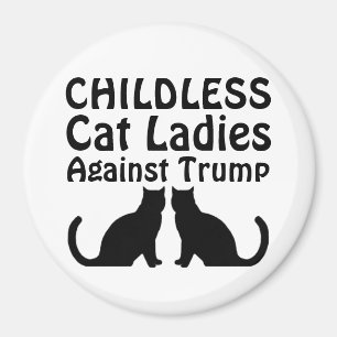 Kinderloze kattenvrouwen tegen Trump Magneet