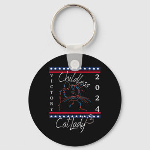 Kinderloze Katvrouw 2024 Patriottisch Feministisch Sleutelhanger