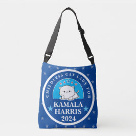 Kinderloze Katvrouw voor Kamala Harris Crossbody Tas