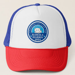 Kinderloze Katvrouw voor Kamala Harris Trucker Pet