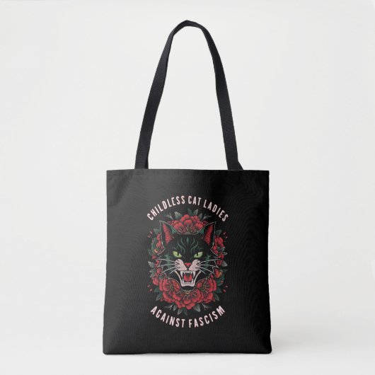 Kinderloze Katvrouwen Tegen Fascisme Tote Bag (Voorkant)