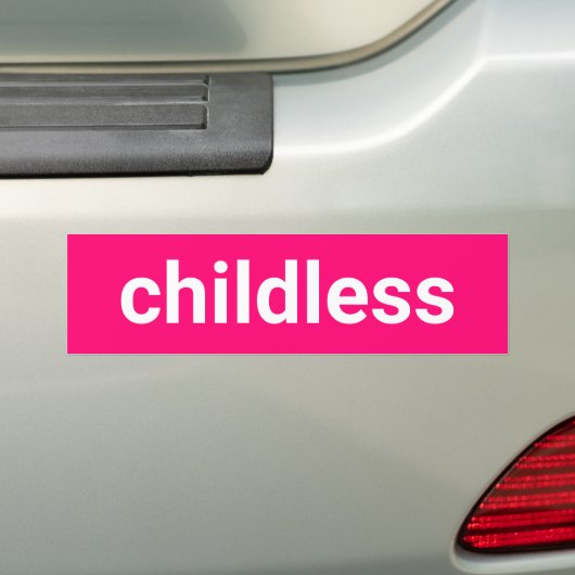 Kinderloze minimalistische typografie grappig heet bumpersticker (Op auto)