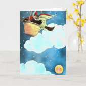 Kindermaan en heks Kaart (Gele Bloem)