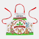 Kindermaat Holly Jolly Kerstmis Schort (Voorkant)