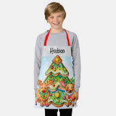 Kindermaat Kerstmis Schort (Gedragen)