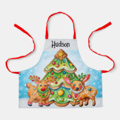 Kindermaat Kerstmis Schort (Voorkant)