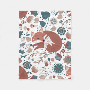 Kindermandje voor Boho Style Fox Fleece Blanket