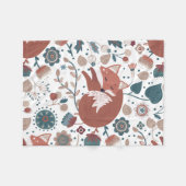 Kindermandje voor Boho Style Fox Fleece Blanket Deken (Voorkant (Horizontaal))