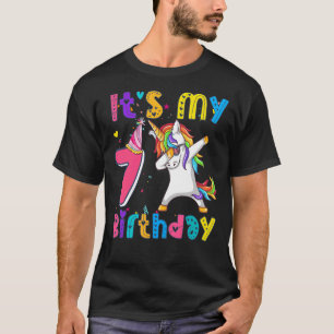 Kindermeisje Unicorn 7th i'm 7 jaar oud 2 T-shirt