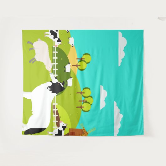 kindermeisje wandkleed (Voorkant (horizontaal))