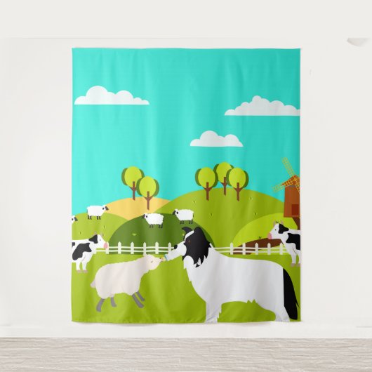 kindermeisje wandkleed (Voorkant)