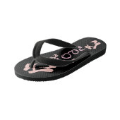 Kindermeisjes die het Collectie van de Uitdrukking Kinder Teenslippers (Schuin)