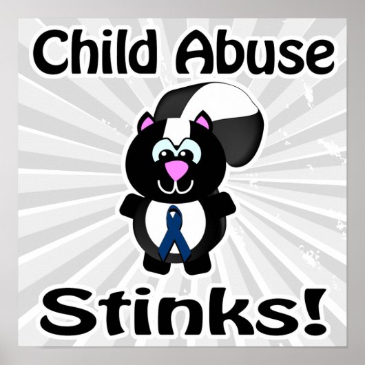 Kindermisbruik Stinkt Stinkdier Bewustzijnsontwerp Poster (Voorkant)