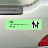 Kindermisbruikpreventiemaand Bumpersticker (Op auto)
