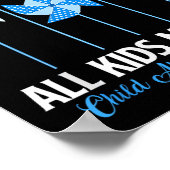 Kindermishandeling Bewustzijn Pinwheel Alle Kinder Poster (Hoek)