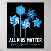 Kindermishandeling Bewustzijn Pinwheel Alle Kinder Poster (Voorkant)