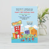 Kindermuseum Verjaardagsfeest Kinder Wetenschap Kaart (Staand voorkant)