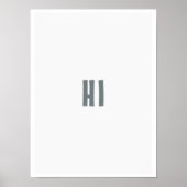 Kindermuurdecoratie "HI" Poster (Voorkant)