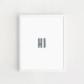 Kindermuurdecoratie "HI" Poster