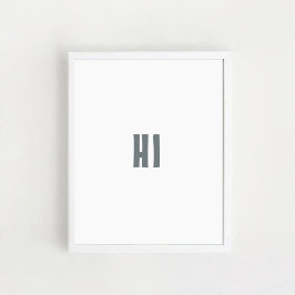Kindermuurdecoratie "HI" Poster