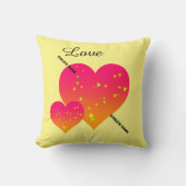 KINDERNAAM Gepersonaliseerde HARTEN Sierkussen (Voorkant)