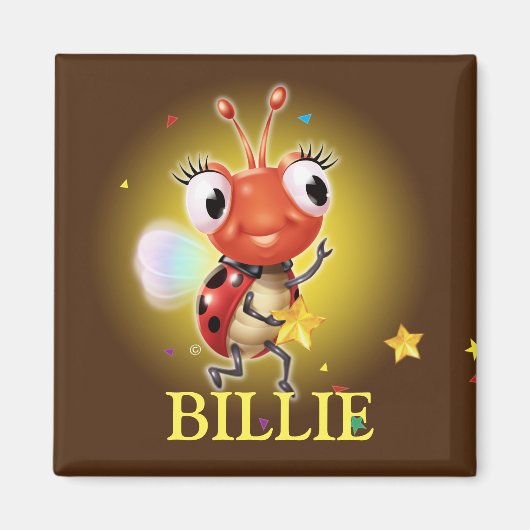 Kindernaam ladybug fridge magnet (Voorkant)