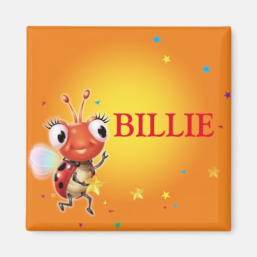 Kindernaam ladybug fridge magnet (Voorkant)